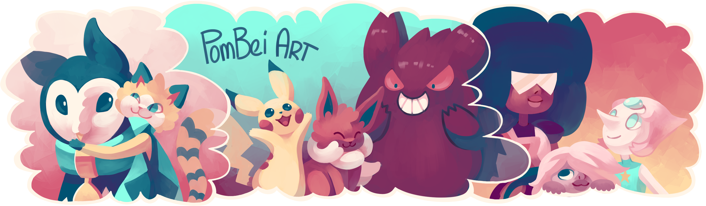 Things I Like To Draw - Cartoon (2977x872), Png Download