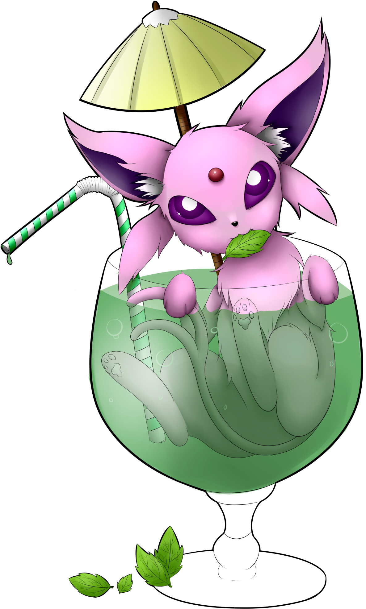 Espeon By Nyunimu - Espeon (1230x2000), Png Download