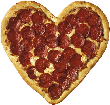 Pizza Heart Tumblr - Extra Cheese Ep (500x499), Png Download