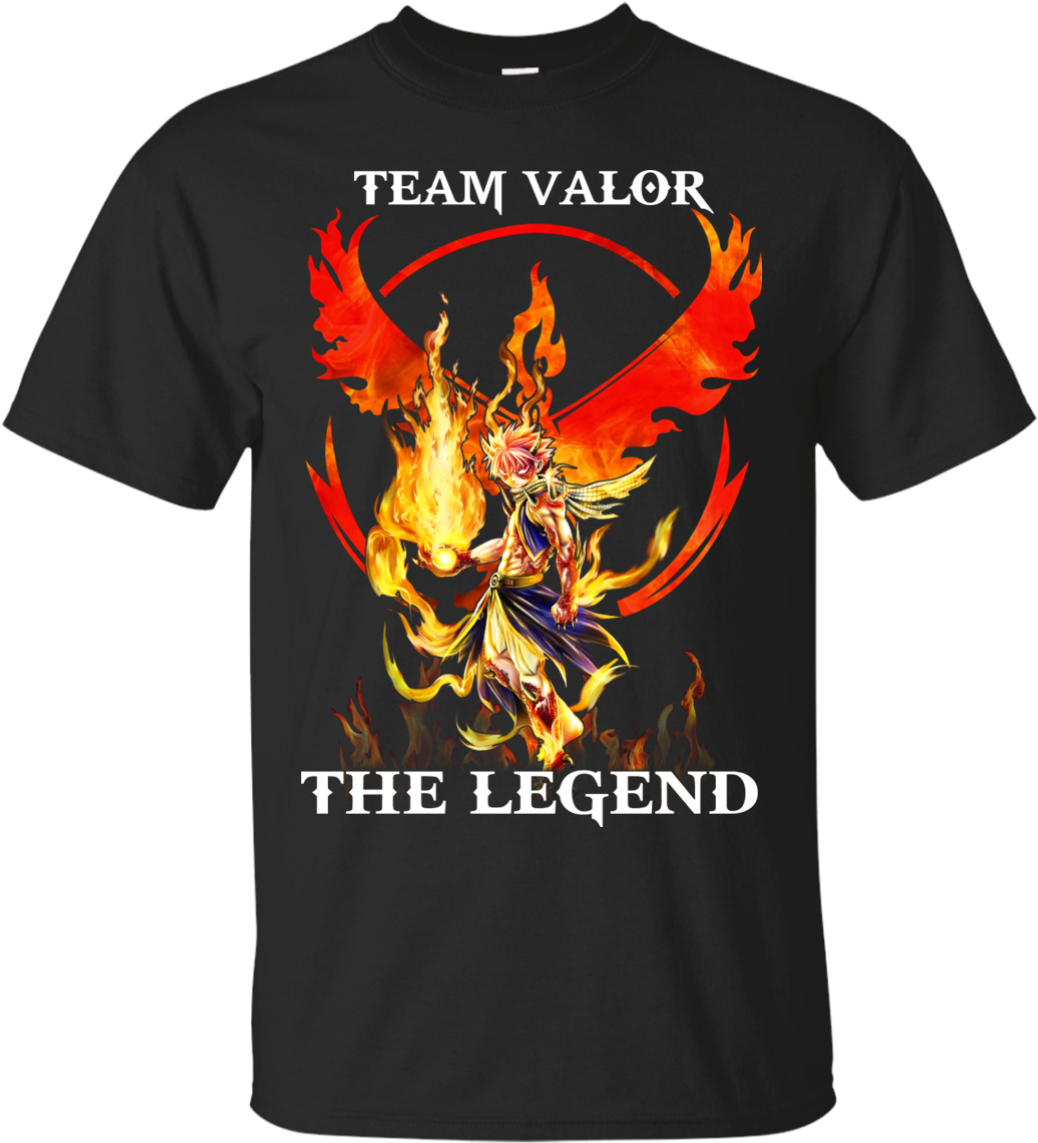Team Valor Natsu - Team Valor Naruto Pokemon Go Tee/hoodies/tanks (1155x1155), Png Download