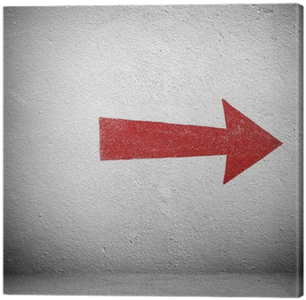 Cuadro En Lienzo Flecha Roja En La Pared Blanca • Pixers® - Emblem (400x400), Png Download