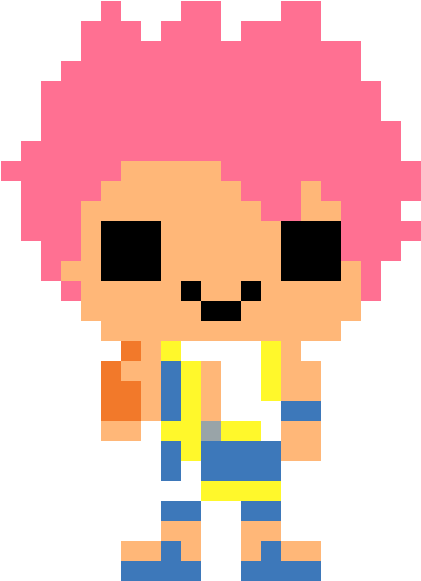 Natsu - Pa - Candy Pixel Art (440x620), Png Download