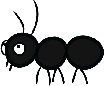 Ant - Cartoon (404x318), Png Download