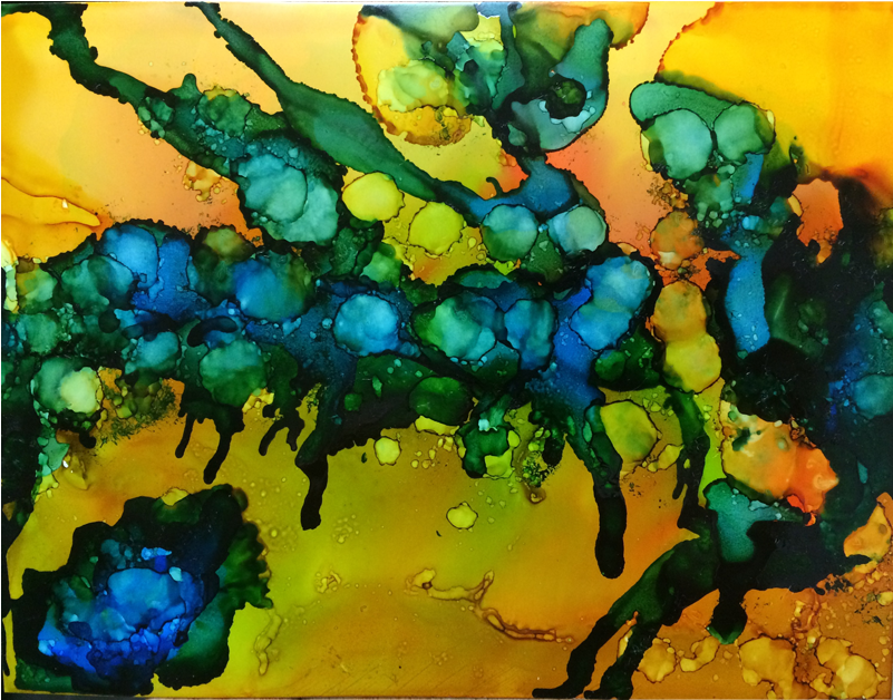 5 X 7, Alcohol Ink On Yupo - Modern Art (800x800), Png Download