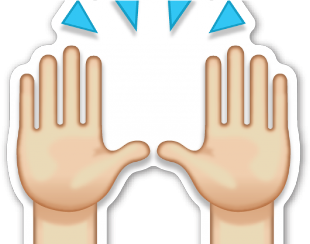 Hand Emoji Clipart Person Raising Both Hand In Celebration - Praise Hands Emoji Png (640x480), Png Download