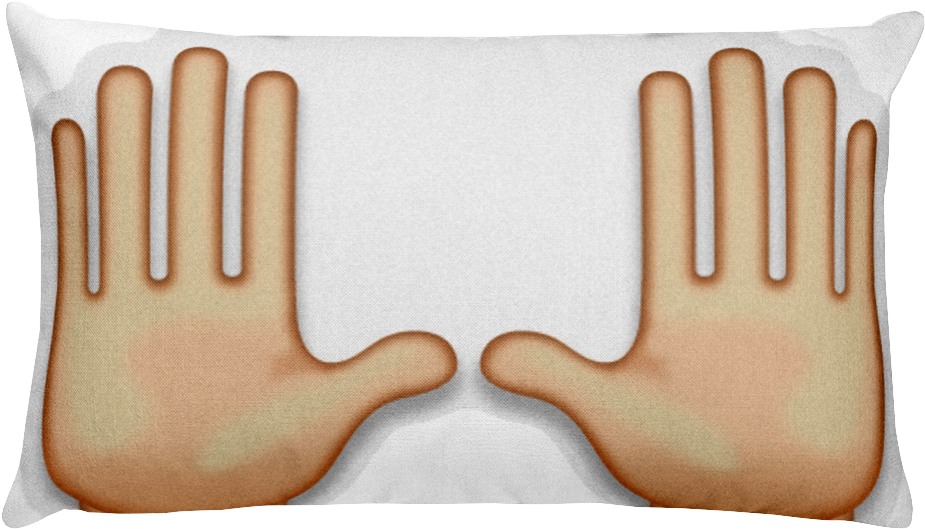 Emoji Bed Pillow - Praise Hands Emoji Png (1000x1000), Png Download