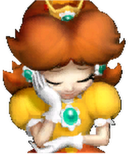 Princess Daisy Is Crying - Princess Daisy Angry (530x516), Png Download