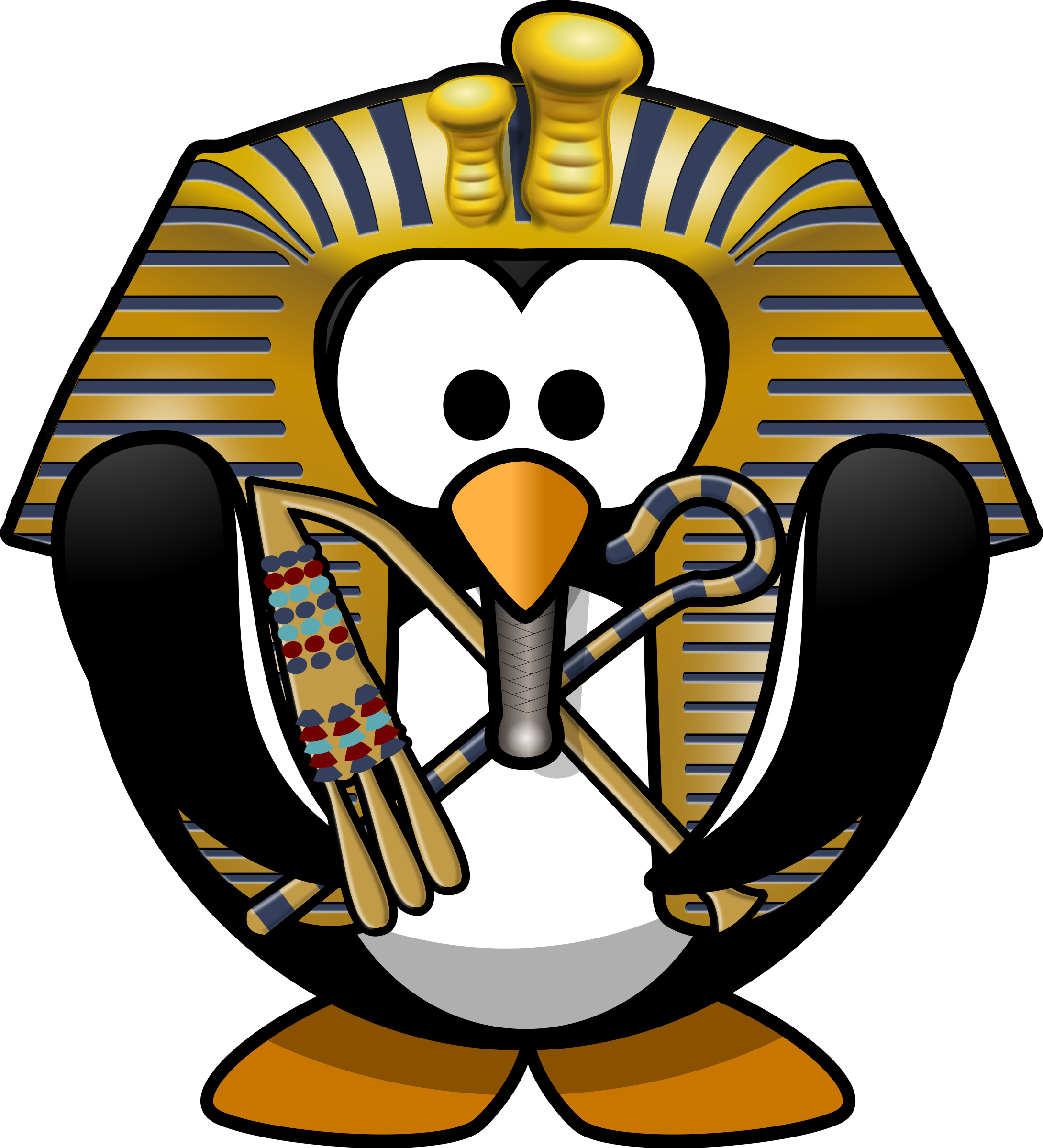 This Free Icons Png Design Of Tut Ankh Penguin (2180x2400), Png Download