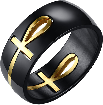 Kemetic Ankh Ring - Male Egyptian Engagement Rings (600x600), Png Download