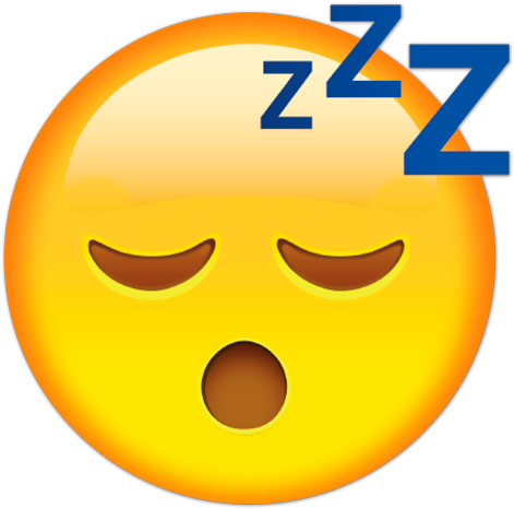 Adesivi Murali Viso Addormentato - Tired Emoji (490x490), Png Download