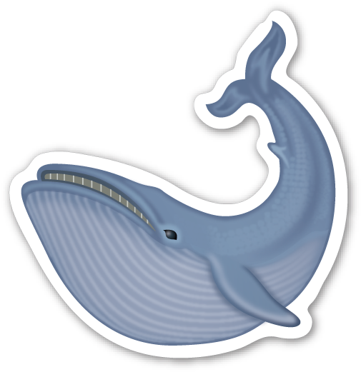 **this Sticker Is The Large 2 Inch Version That Sells - Transparent Background Whale Emoji (513x525), Png Download