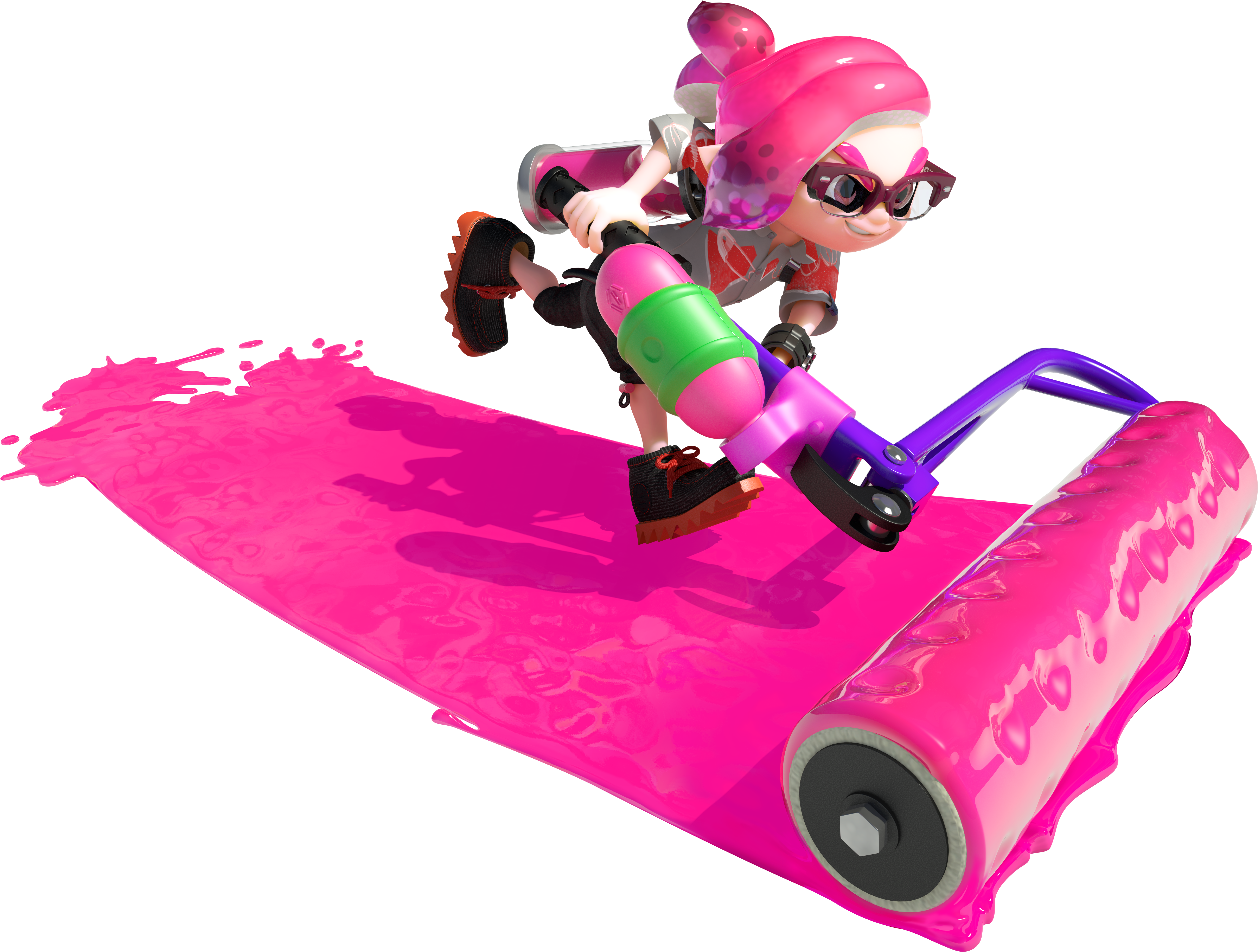 Walleye Warehouse Splatoon 2 Comparison To Original - Purple Inkling Boy Splatoon 2 (6500x5500), Png Download