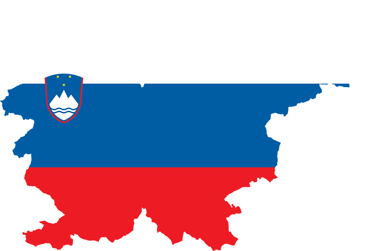 Slovenian President Pahor Visits President Putin - Slovenia Flag Map (1280x854), Png Download
