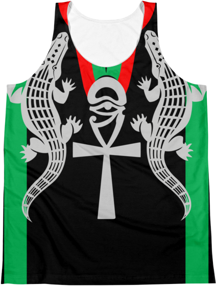 Egyptian Ankh With African Nile Crocodile Unisex Tank - Crest (600x600), Png Download