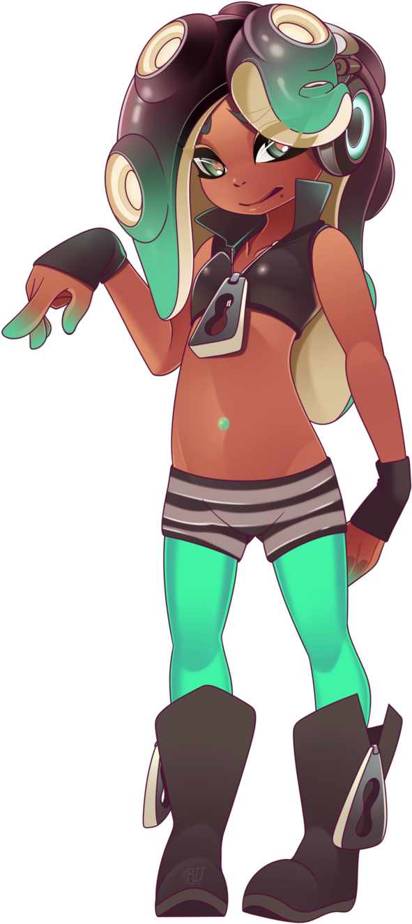 Marina-splatoon2 - Marina Splatoon 2 Fanart (600x1323), Png Download