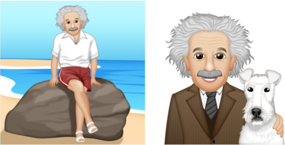 Einstein On The Beach And With Chico - Einstein On The Beach Cartoon (1000x583), Png Download