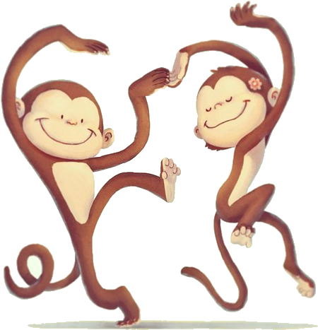 Download Little Monkey Mad About Monkeys Drawing Illustration - Two Monkeys  Cartoon PNG Image with No Background 