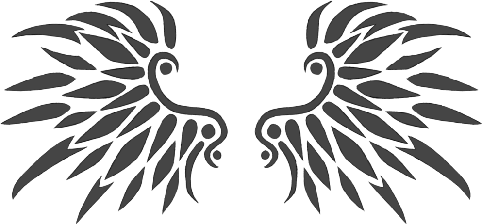 Black Wings Tattoo Design 01 By Xarachnofreakx-d7wmbkb - Tattoo Design Wings Png (1024x489), Png Download