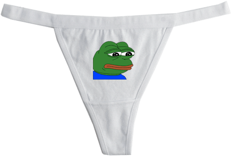 Sad Pepe Frog Meme Cotton Briefs Panties - Feels Bad Man (460x460), Png Download