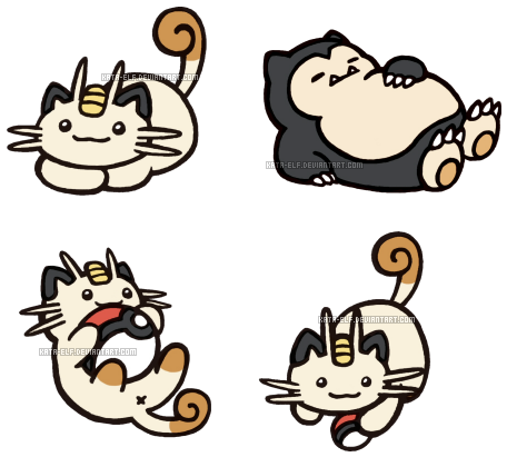 Some Neko Atsume X Pokemon Sticker Designs For Tracon - Neko Atsume Transparent Goodies (500x472), Png Download