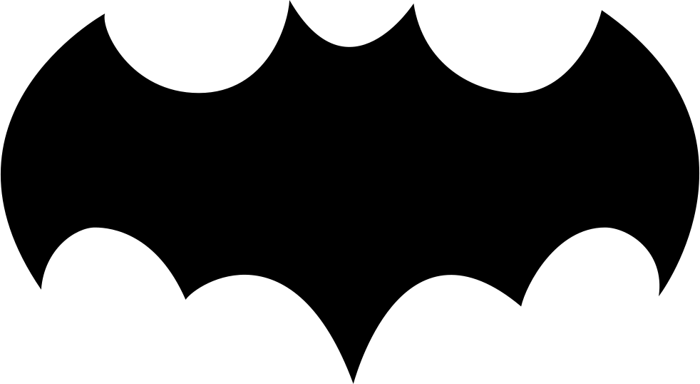 Bat Black Shape With Open Wings Comments - Portable Network Graphics (982x538), Png Download
