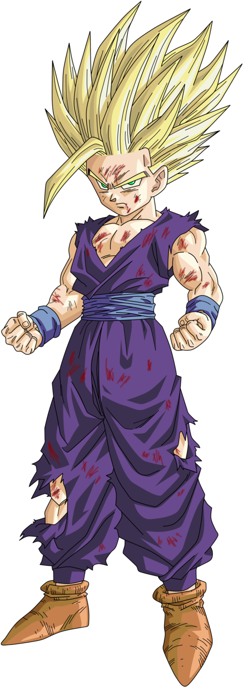 Ssj 2 Gohan Render/extraction Png By Tattydesigns On - Son Gohan Ssj2 Render (572x1398), Png Download