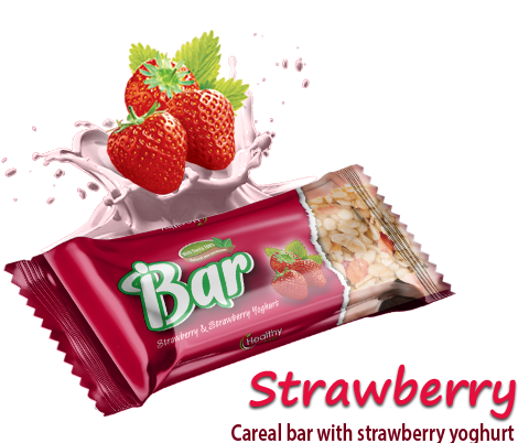 Healthy Bars - Strawberry (501x401), Png Download