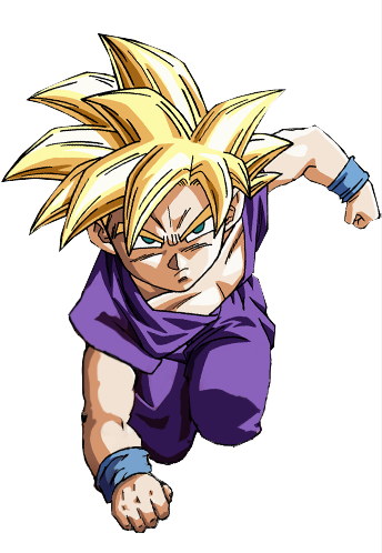 41880257 - Dragon Ball Gohan Super Saiyan (344x498), Png Download