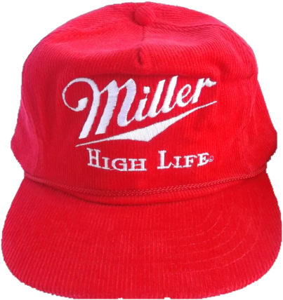 Vintage Miller High Life Snapback Hat - Miller High Life (418x480), Png Download
