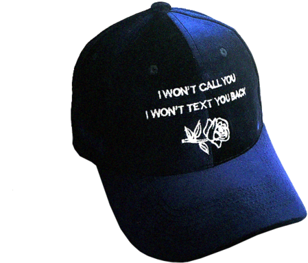 'i Won't Call You' Velvet Cap - Cap (537x600), Png Download