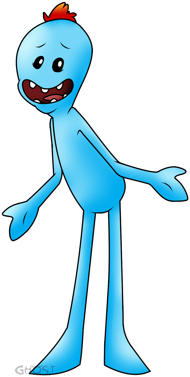 Vesper's Art Rick And Morty Meeseeks Mr Meeseeks Mister - Meeseeks And Destroy (884x1661), Png Download