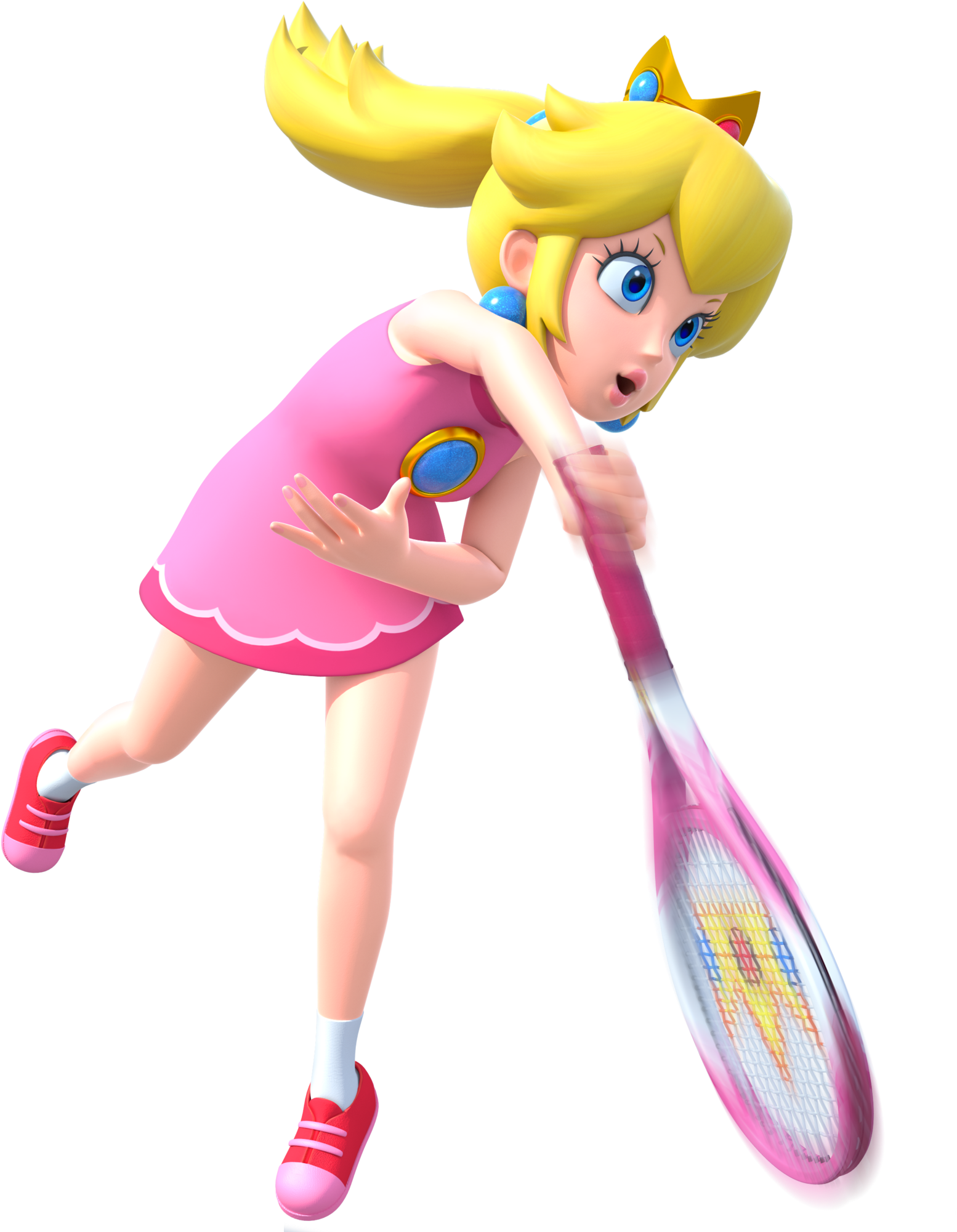 Princess Peach Mtus Shadowless - Princess Peach Tennis (1732x2059), Png Download