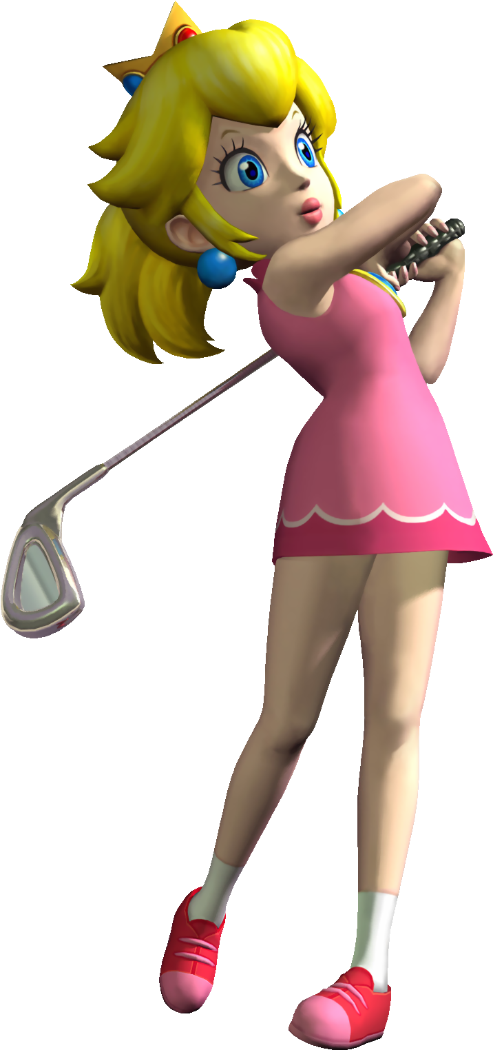 Super Mario Brothers - Princess Peach Mario Golf (800x1580), Png Download