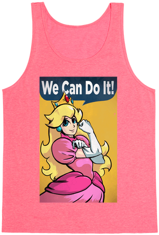 We Can Do It- Princess Peach Tank Top - Princess Peach Shirt (484x484), Png Download