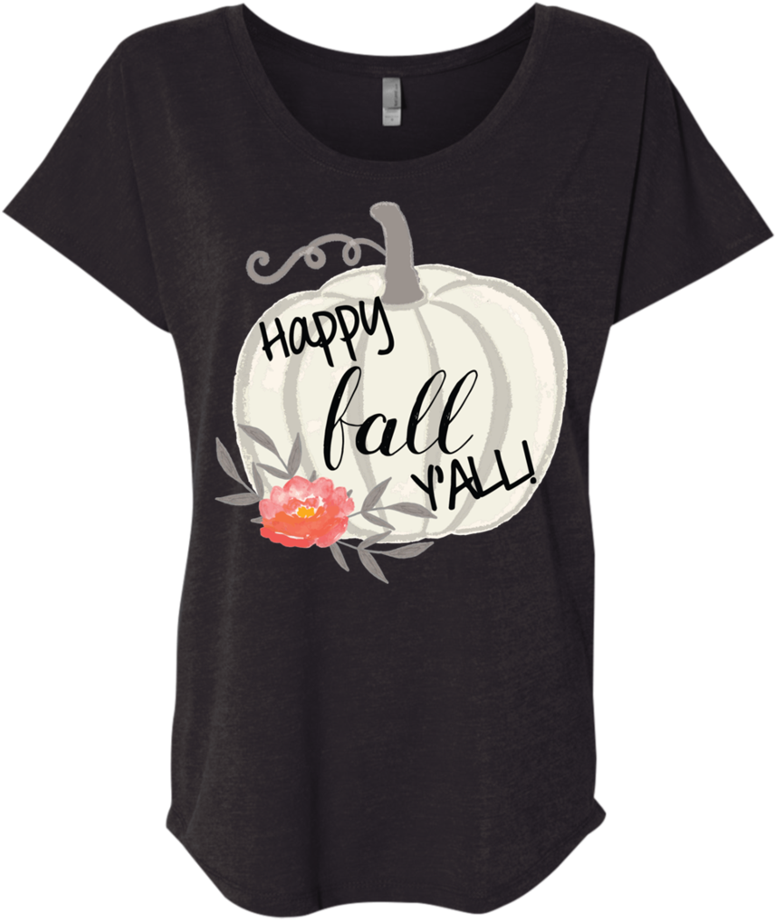 Happy Fall Y'all Watercolor Pumpkin Flowy Dolman Sleeve - Beer And Sex Ladies Shirt | Xxx-large | Customcat (1024x1024), Png Download