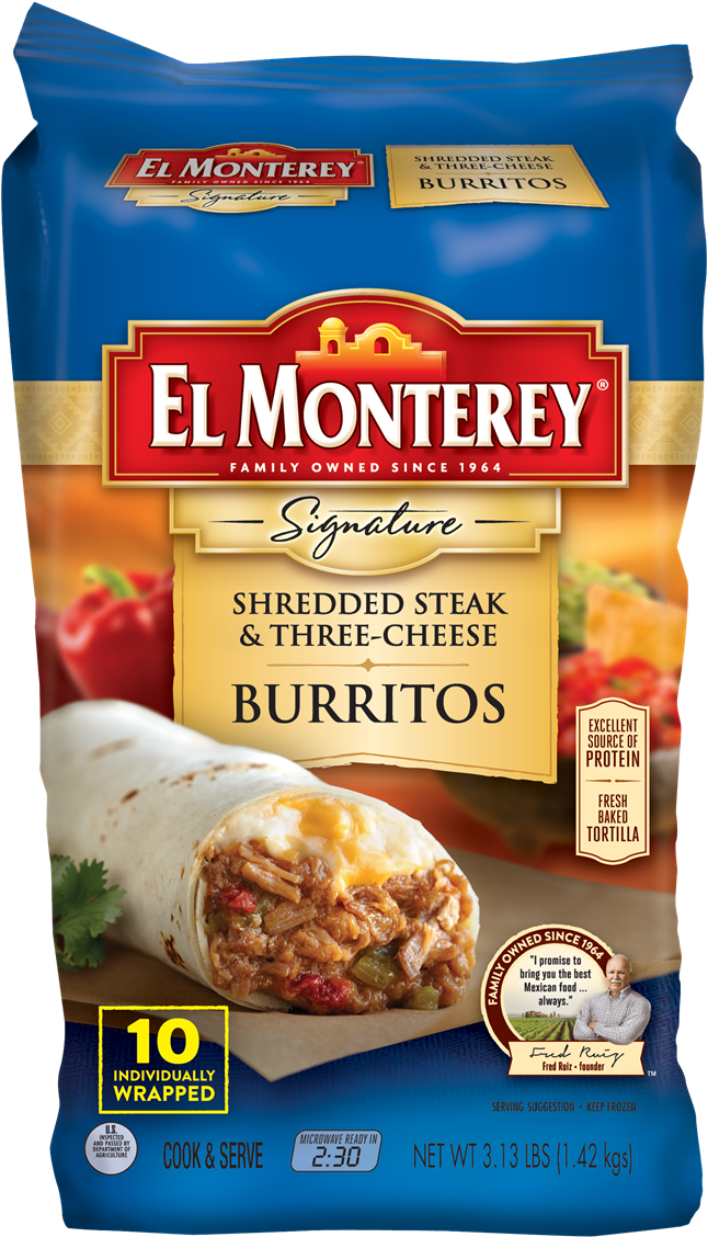 10pk Signature Shredded Steak & Cheese Burritos (700x1167), Png Download