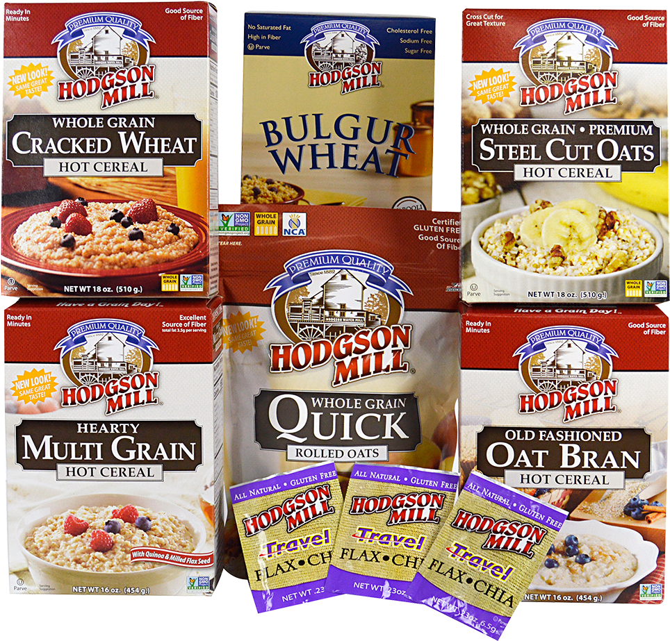 Hot Cereal Favorites Variety Pack - Hodgson Mill Oat Bran Hot Cereal -- 16 Oz (1000x1000), Png Download