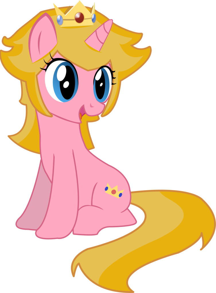 Serginh, Female, Mare, Mario, Nintendo, Ponified, Pony, - Princess Peach As A Pony (753x1024), Png Download