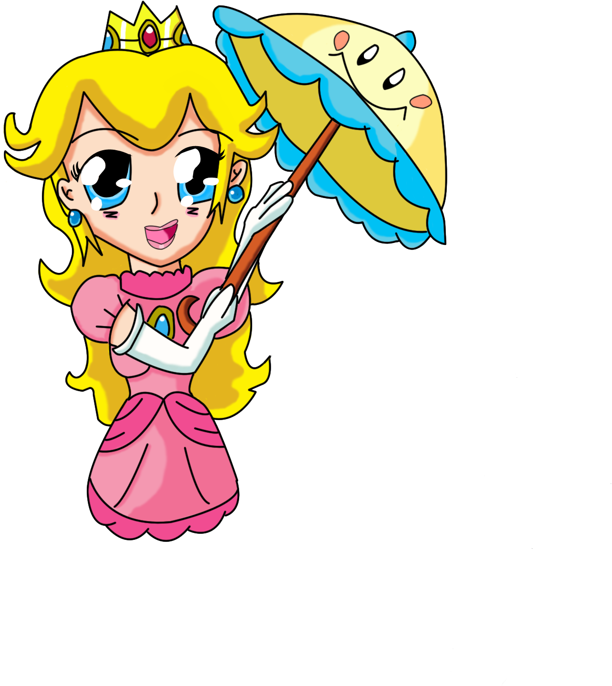 Author Comments - Peach Chibi (2338x1700), Png Download