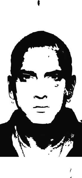 Eminem Headshot Grey Clip Art At Clker - Eminem Logos (276x596), Png Download