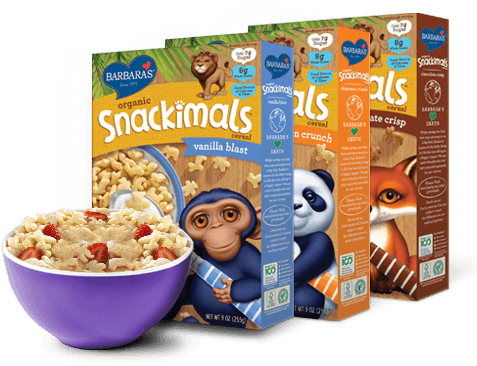 Snackimals Cereal - Barbara's Bakery - Snackimals Vanilla Blast Cereal, (477x397), Png Download