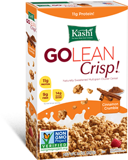 Cinnamon Crumble Cereal - Kashi Go Lean Cinnamon Crisp (360x340), Png Download