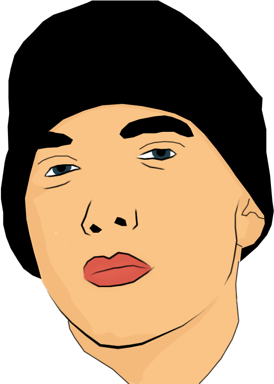 Eminem Face Png Image Transparent Library - Eminem Drawing Cartoon (1024x768), Png Download