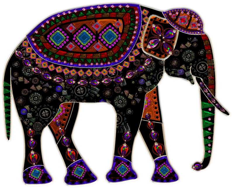 1791539 960 720 Png - Mosaic Elephant (878x720), Png Download