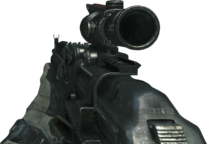 View Samegoogleiqdbsaucenao Ak-47 Acog Scope Mw3 , - Ak 47 With Acog Scope (699x487), Png Download
