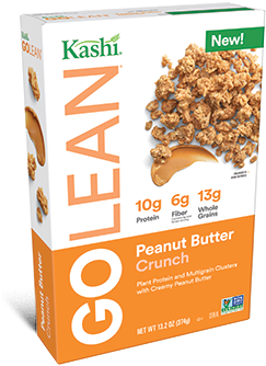 Kashi® Golean Peanut Butter Crunch Cereal - Go Lean Peanut Butter Crunch Cereal (360x340), Png Download