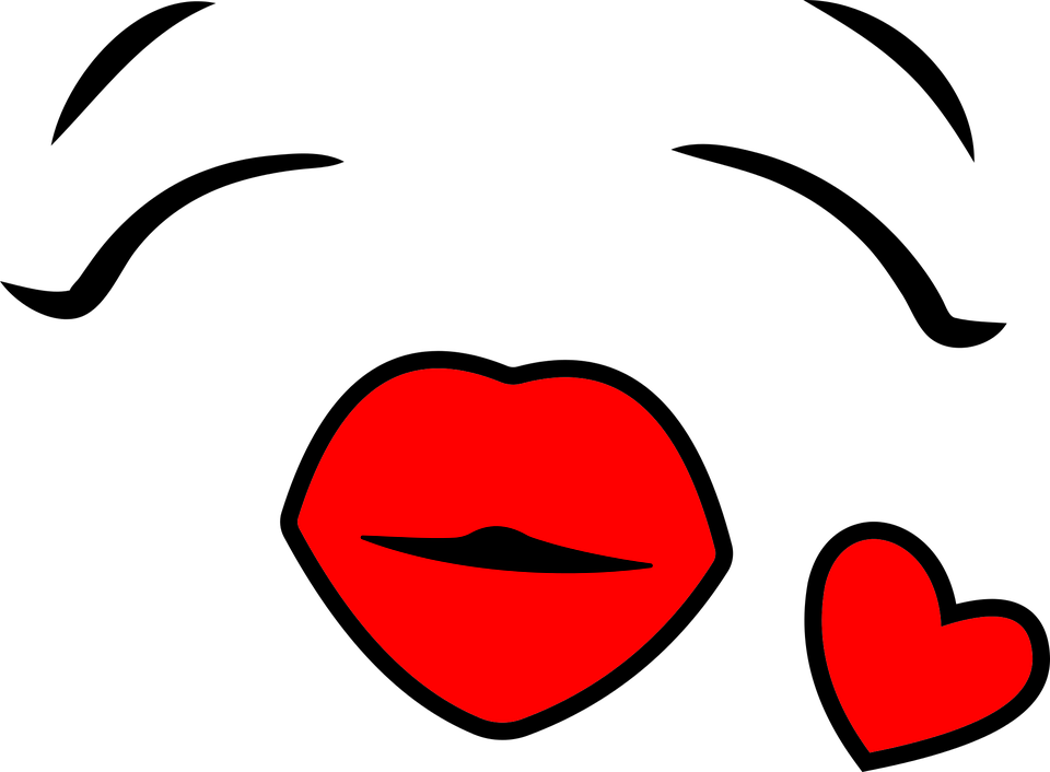 Female, Heart, Love, Kiss, Smiley, Face, Emoji - Smiley Face (960x706), Png Download