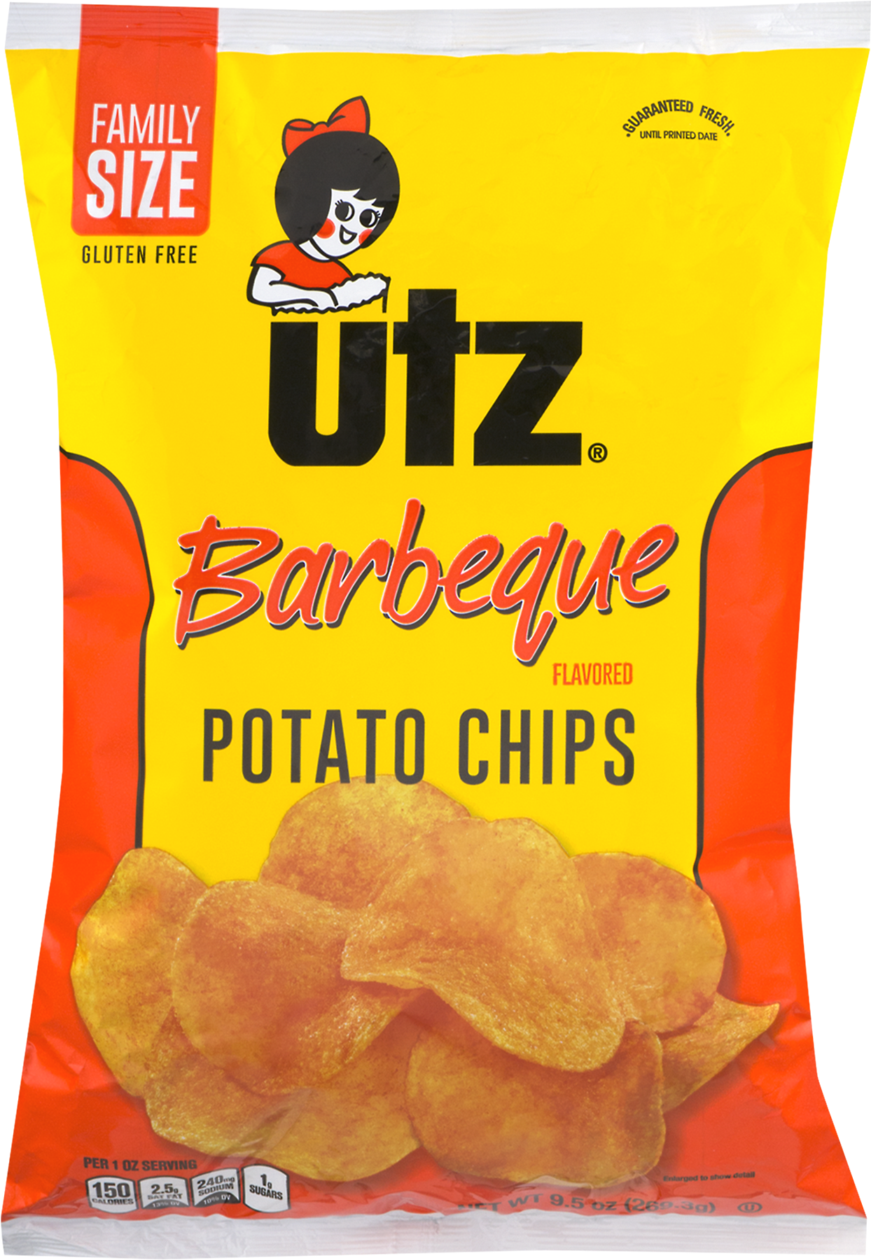 Utz Potato Chips, Barbeque Flavored - 1 Oz (1800x1800), Png Download