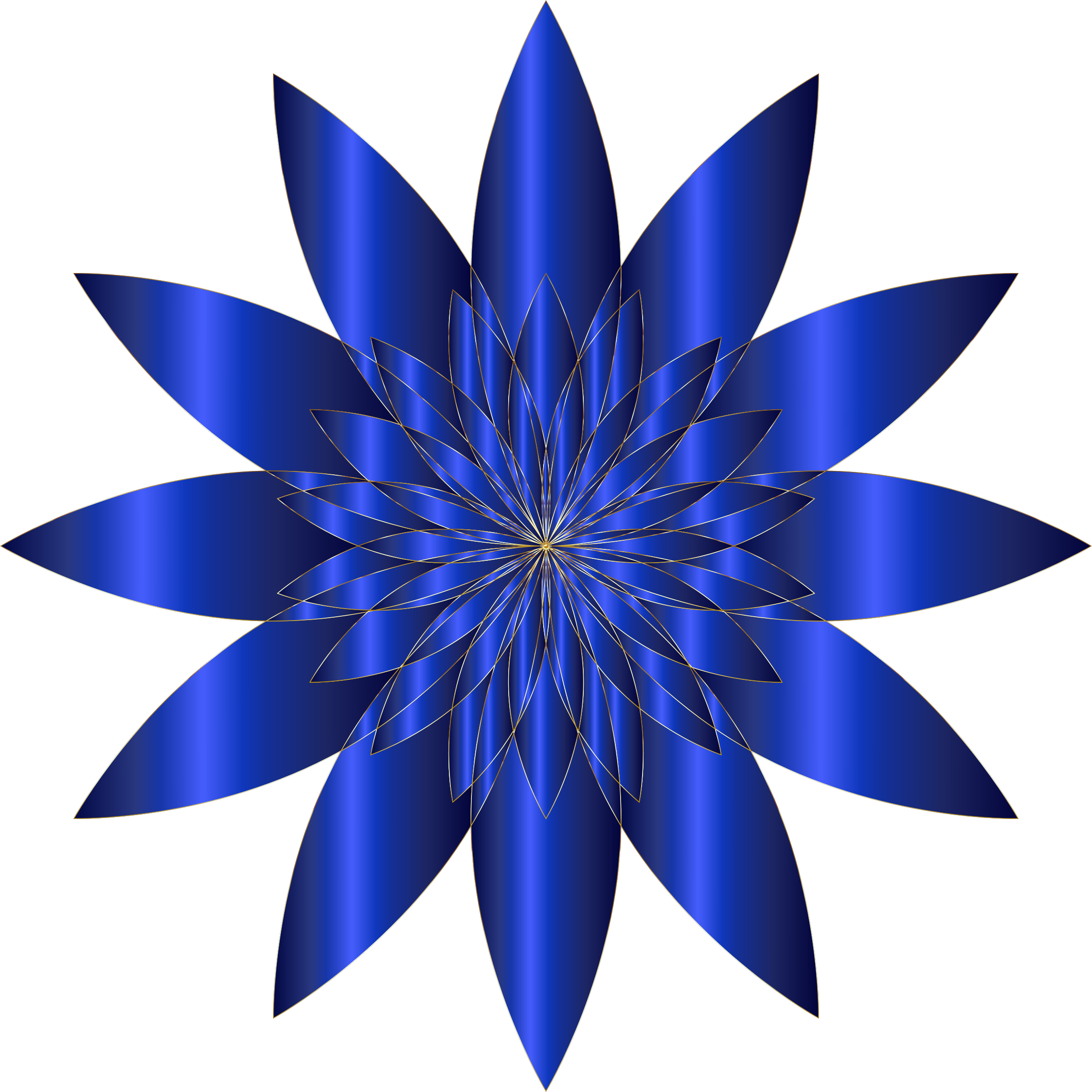 Chromatic Flower 6 No Background Png Transparent Library - Vector Graphics (2284x2284), Png Download