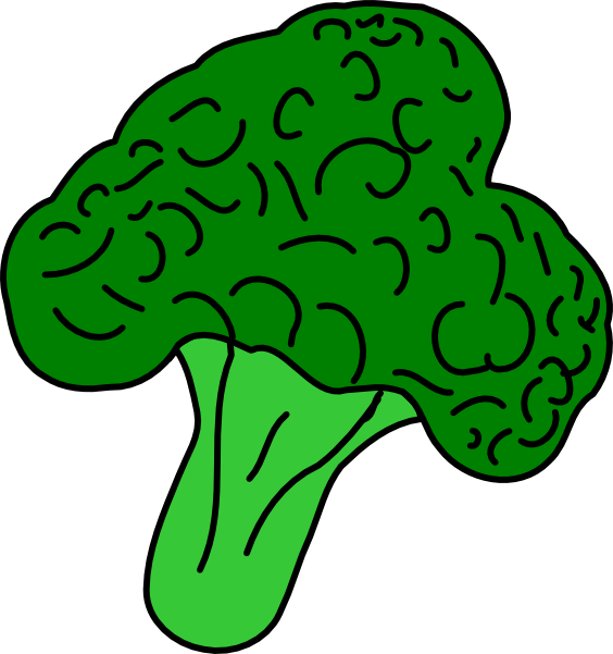 Broccoli Clipper - Veggie Clipart (564x601), Png Download